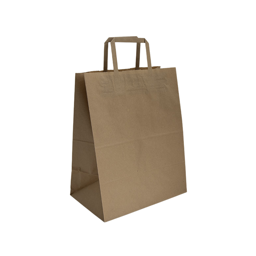 TORBA PAP. SZARA /UCHWYT PŁASKI/ 260X170X330 70 GR A 250 BN